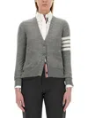 Thom Browne Relaxed Fit Cardigan In Gray