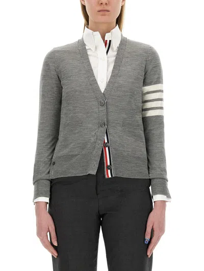 Thom Browne Relaxed Fit Cardigan In Gray