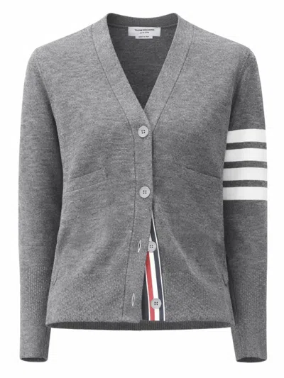 Thom Browne Relaxed Fit Cardigan In Gray