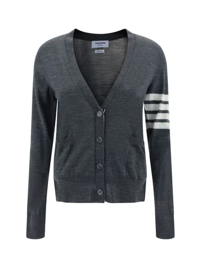 Thom Browne Relaxed Fit Cardigan In Grey