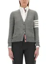 Thom Browne Relaxed Fit Cardigan In Grey