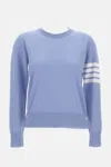 Thom Browne Relaxed Fit Pullover In Blue