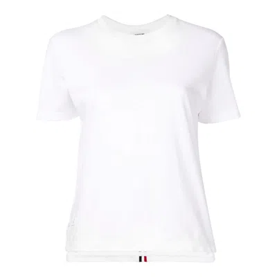 Thom Browne Relaxed Fit Short Sleeve Tee Women In White