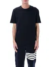 Thom Browne Navy Blue Logo Patch T-shirt In Blue