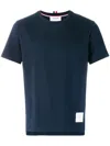 Thom Browne Relaxed Fit Ss Tee With Side Slit In Medium Weight Jersey Clothing In Blue