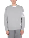 Thom Browne Classic 4-bar French Terry Sweatshirt In Grey