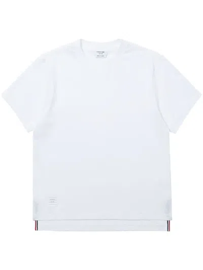 Thom Browne Logo Patch Crewneck T-shirt In White