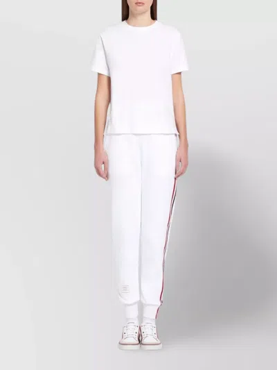 THOM BROWNE RELAXED FIT T-SHIRT ASYMMETRICAL HEM