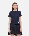 Thom Browne T-shirt With Iconic Bands In Blue