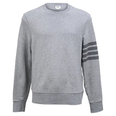 Thom Browne Relaxed Fit Tonal 4 Bar Sweatshirt In Grey Cotton In 035 Med Grey
