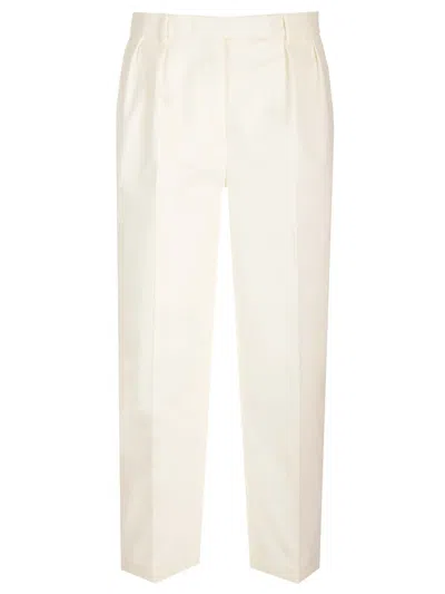 THOM BROWNE RELAXED FIT TROUSERS WHITE