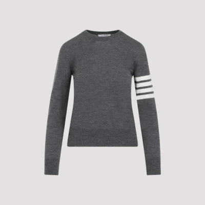 Thom Browne Relaxed Fit Wool Sweater 38 In  Med Grey