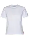 Thom Browne Crew-neck T-shirt Ribbed Side Slit In White