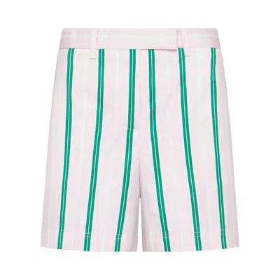 Pre-owned Thom Browne Repp Stripe Poplin Chino Shorts 'light Pink' | Women's Size 40