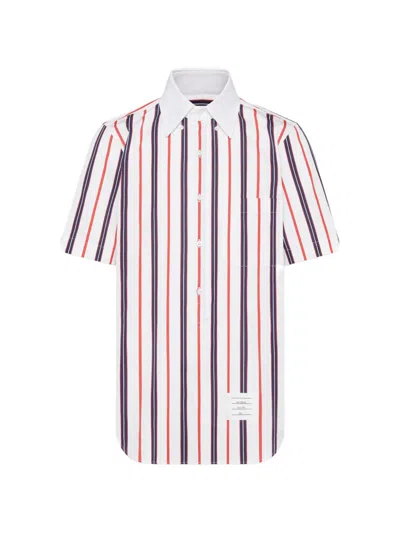 Thom Browne Repp Striped Poplin Shirt In Multi