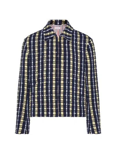 Thom Browne Repp Striped Tweed Jacket In Pattern