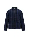 Thom Browne Wool Blend Check Reversible Puffer Jacket In 996