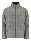 Thom Browne Reversible Down Jacket Featuring Checkered Pattern In Gray