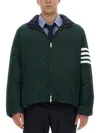 Thom Browne Reversible Jacket In Green