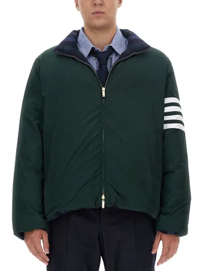 Thom Browne Reversible Wool And Cashmere Jacket In Green