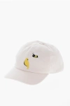 Thom Browne Ribbed Bird And Bee Cap With Embroideries In White