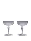 Thom Browne Ribbed Coupe (set Of Two) In Gray