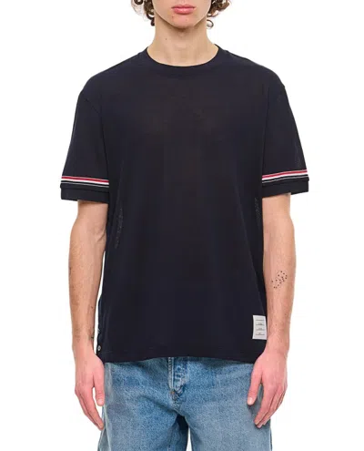 THOM BROWNE THOM BROWNE RIBBED CUFF T-SHIRT