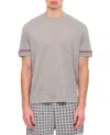 Thom Browne Grey Short Sleeve Crew Neck T-shirt In Cotton Man In Grey