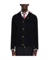 Thom Browne Ribbed-knit Zip-up Cardigan In Black