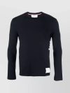 THOM BROWNE RIBBED WOOL BLEND KNIT PULLOVER