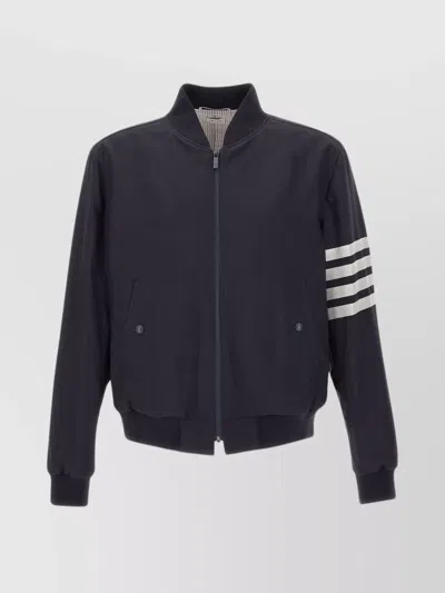 Thom Browne Down-filled Bomber Jacket In Blue