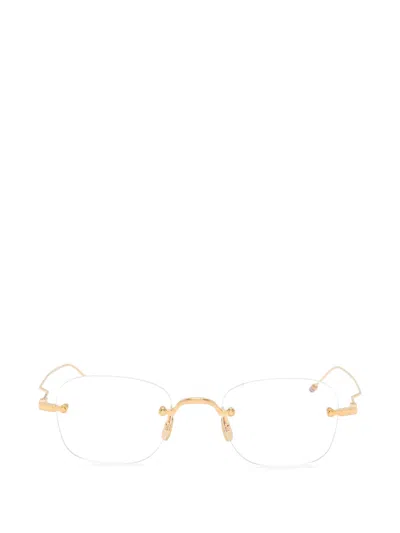 Thom Browne Rimless Geometric-frame Glasses In Gold
