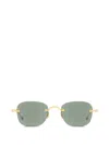 Thom Browne Rimless Rectangular Sunglasses In Gold