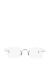 Thom Browne Rimless Square-frame Glasses In Silver