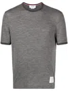 Thom Browne T-shirt Wool Button Detail In Grey