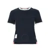 Thom Browne Ringer T-shirt In Blue