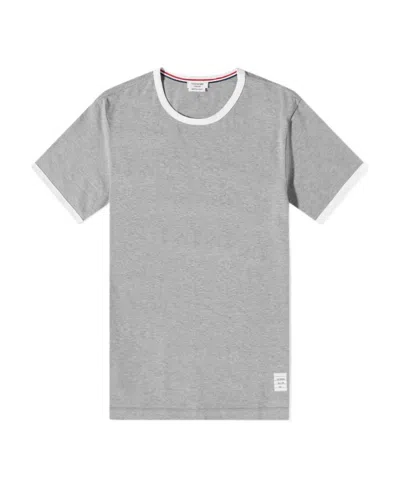 Thom Browne Ringer T-shirt In Gray