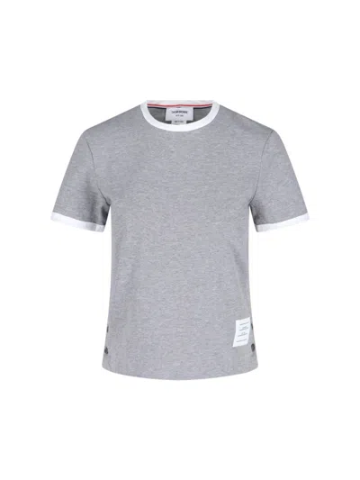 Thom Browne Cotton T-shirt In Gray