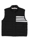 Thom Browne Ripstop Down-filled 4-bar Gilet In Black