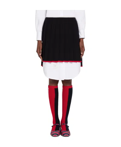 Thom Browne Ripstop Mini Skirt In Black