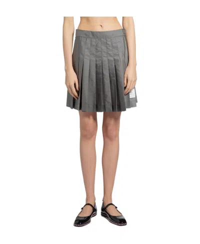 Thom Browne Ripstop Mini Skirt In Nude