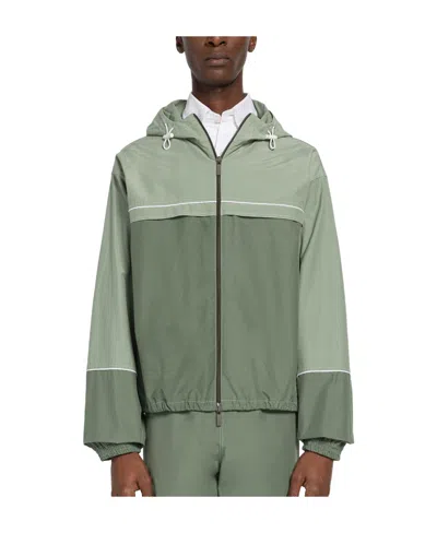 Thom Browne Ripstop-weave Track Jacket In Green