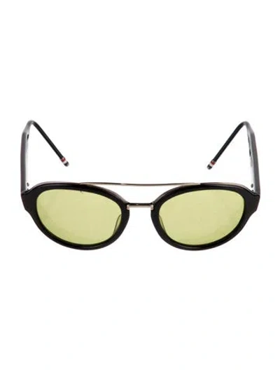 Pre-owned Thom Browne Rodrigo Round Sunglasses In Black