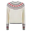 Thom Browne Rose Icelandic Fair-isle Intarsia Jumper In White