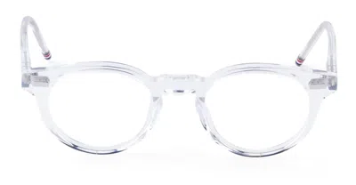 Thom Browne Round - Crystal Rx Glasses In White