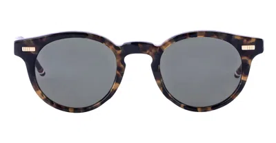 THOM BROWNE ROUND - DARK BROWN SUNGLASSES