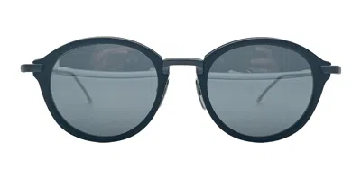 Thom Browne Round - Matte Black / Black Iron Sunglasses In Brown