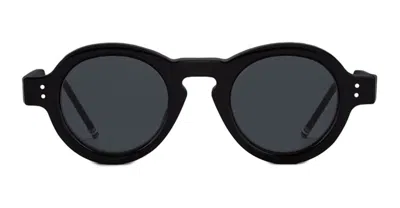 Thom Browne Round - Shiny Black Sunglasses