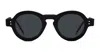 Thom Browne Round - Shiny Black Sunglasses In Shiny Black
