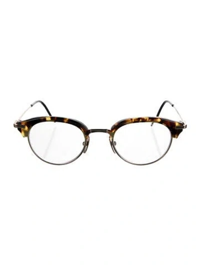 Pre-owned Thom Browne Round Eyeglasses In Brown